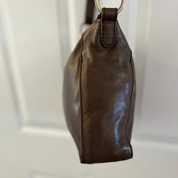 Hobo International Grey Leather Bellamy Med Bohemian Crossbody Bag - Picture 4 of 12